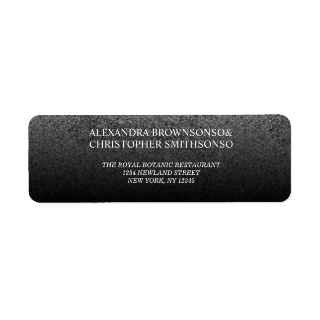 Glitter Silver Sparkle Newly Weds Wedding Label (Front)