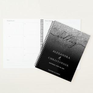Glitter Silver SPARKling Wedding Calligraphy Planner