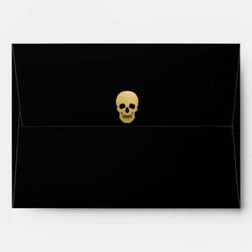 Glitter Skulls _ gold foil Envelope