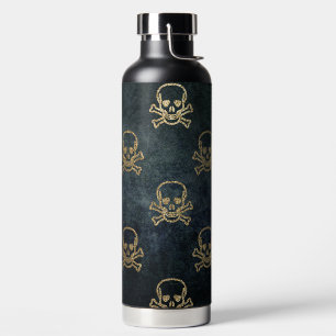 Glitter Skulls Water Bottle