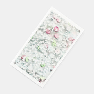 Glitter Slime Guest Towels White