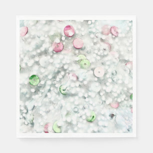 Glitter Slime Paper Napkins White
