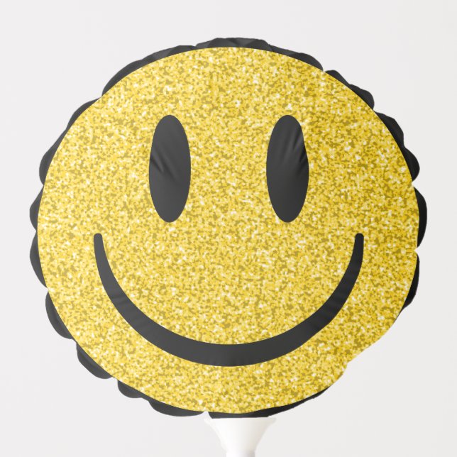 Glitter Smile Face Balloon (Front)