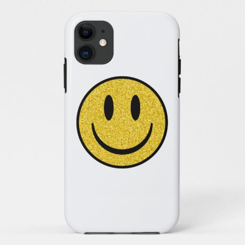 Glitter Smile Face iPhone 11 Case