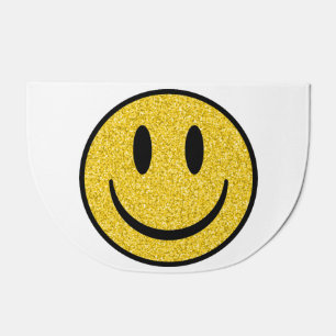 Glitter Smile Face Doormat