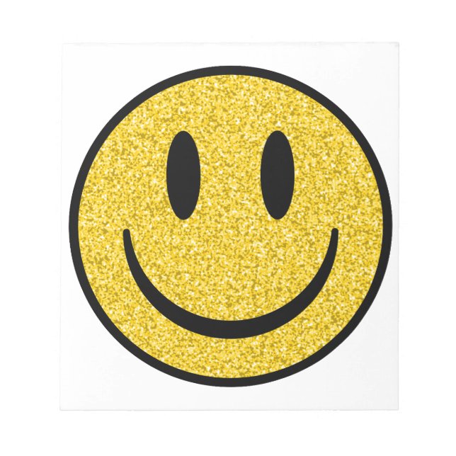 Glitter Smile Face Notepad (Front)