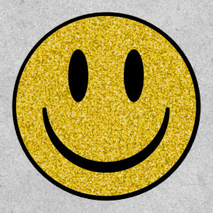Glitter Smile Face Patch