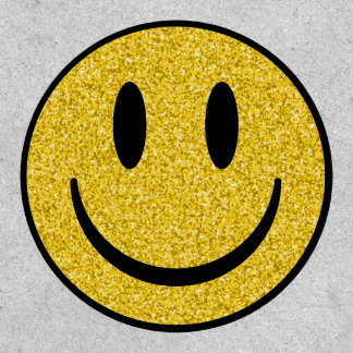 Glitter Smile Face Patch