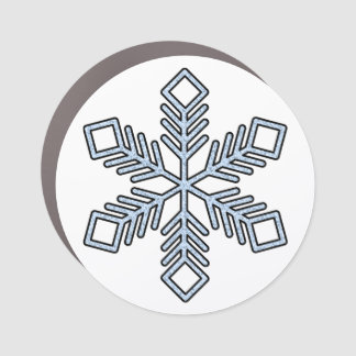 Glitter Snowflake - Baby Blue Branches Car Magnet