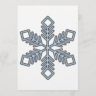 Glitter Snowflake - Baby Blue Branches Invitation