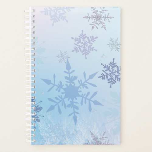 Glitter Snowflake Snowy Mountain Winter  Planner