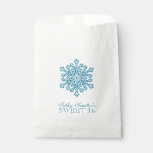 teal favor bags