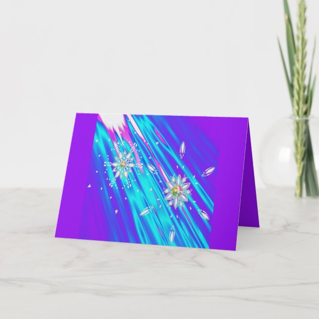 Glitter snowflakes winter wonderland holiday card (Front)