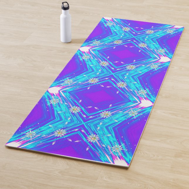 Glitter snowflakes yoga mat (In Situ)