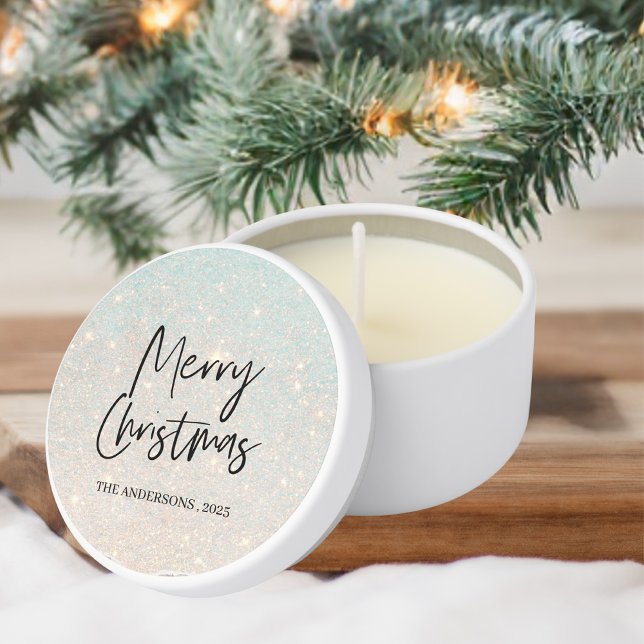 "Glitter Spark Merry Christmas"  Mini Candle Favors (Creator Uploaded)