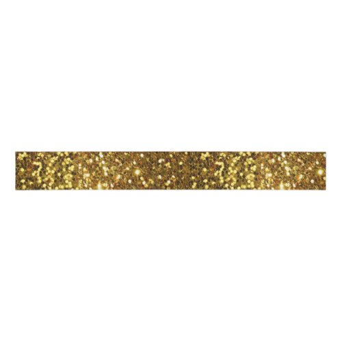 Glitter Sparkle Gold Faux Sequin Grosgrain Ribbon