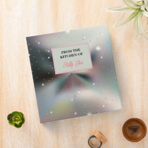 Glitter Sparkle kitchen family cookbook  3 Ring Binder