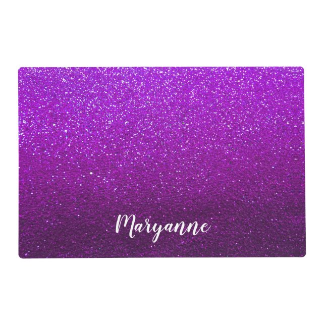Glitter Sparkle Ombre Bling Luxury Children's Placemat (Front)