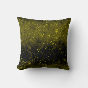 Glitter sparkle seamless confetti green shine dark throw pillow