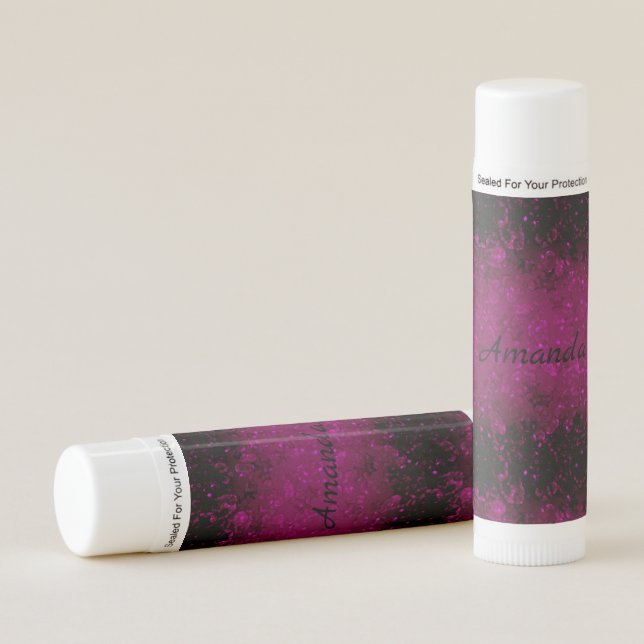 Glitter sparkle seamless confetti pink shine dark lip balm (Front)