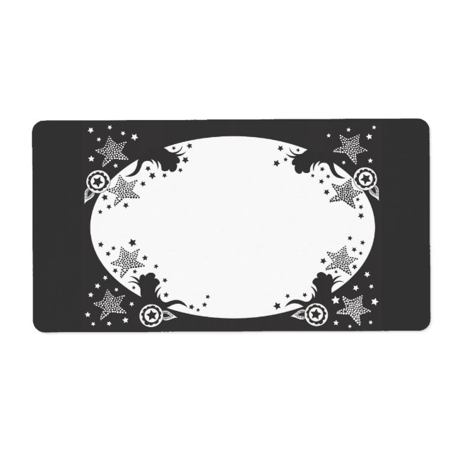Glitter Sparkle Star Confetti Lights Label (Front)