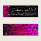 Glitter Sparkles Bling Pay It Forward Template Gem (Front & Back)
