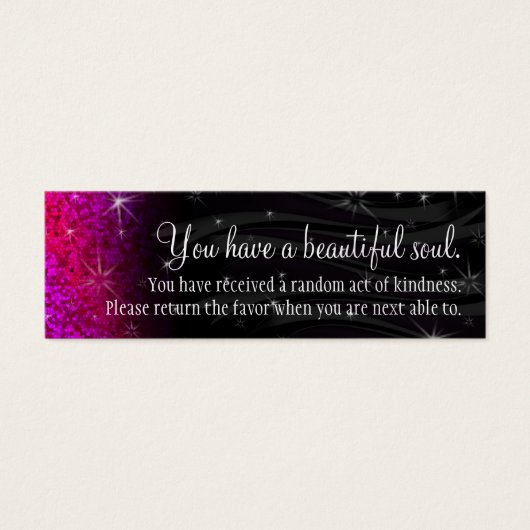 Glitter Sparkles Bling Pay It Forward Template Gem (Front)
