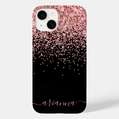 Glitter Sparkles Monogram Name Case_Mate iPhone 14 Case