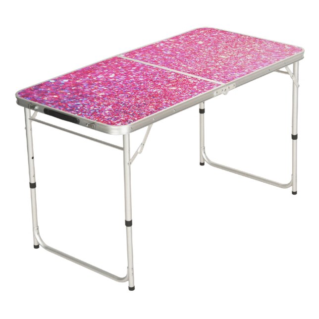 Glitter Sparkley Diamond Beer Pong Table (Angled)