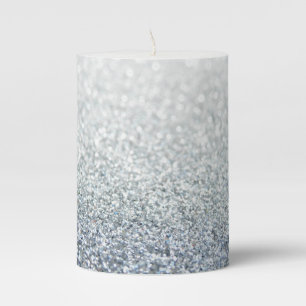 Glitter Sparkley Pillar Candle
