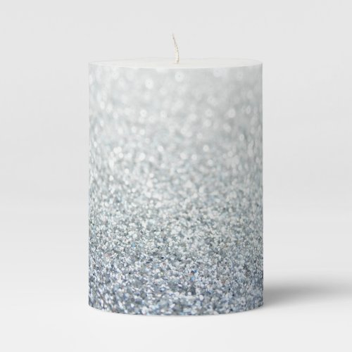 Glitter Sparkley Pillar Candle