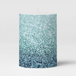 Glitter Sparkley Pillar Candle