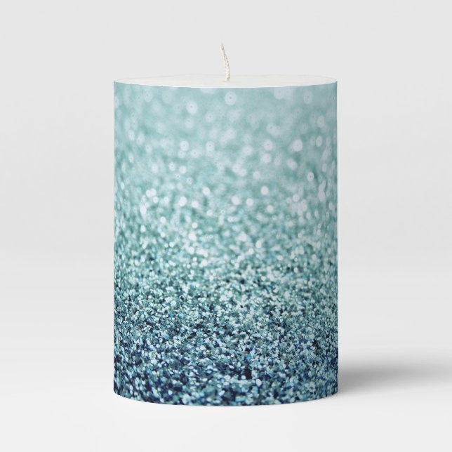 Glitter Sparkley Pillar Candle (Front)