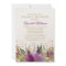 Glitter Sparkling Floral Amethyst Bridal Shower