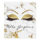 Glitter Sparkly Hello Gorgeous Marble Gold Eyes