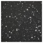 Glitter Stars2 - Silver Black Fabric