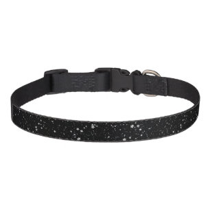 Glitter Stars2 - Silver Black Pet Collar