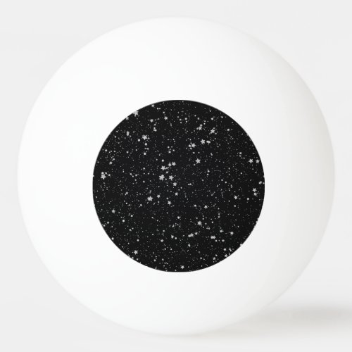 Glitter Stars2 _ Silver Black Ping Pong Ball