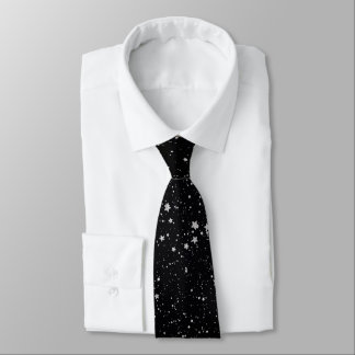Glitter Stars2 - Silver Black Tie