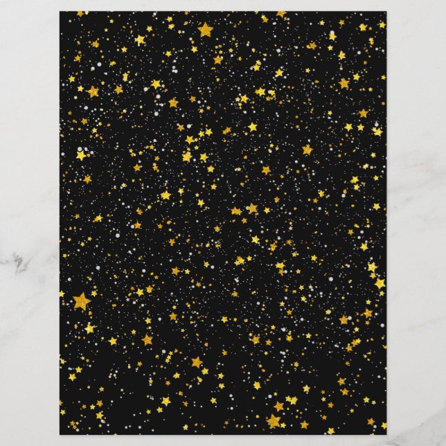 Glitter Stars3 - Gold Black Flyer (Front)