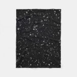 Glitter Stars4 - Silver Fleece Blanket