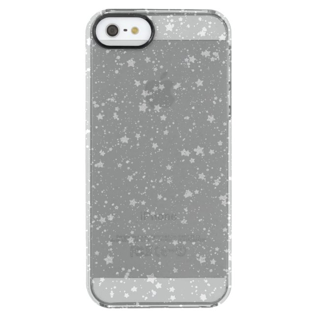 Glitter Stars4 - Silver Uncommon iPhone Case (Back)