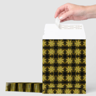 Glitter Stars Black Gold Shipping Envelope Mailers