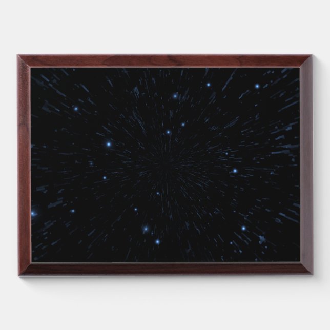 Glitter Stars - Blue Award Plaque (Horizontal)
