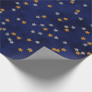 Glitter stars on grunge paper