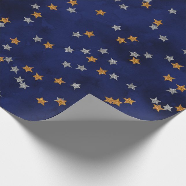 Glitter stars on grunge paper (Corner)