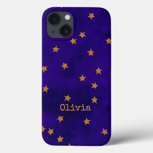 Glitter stars on grunge paper Case_Mate iPhone cas iPhone 13 Case