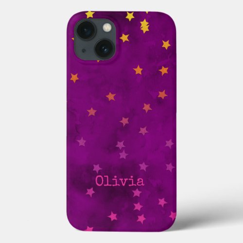 Glitter stars on grunge paper Case_Mate iPhone cas iPhone 13 Case