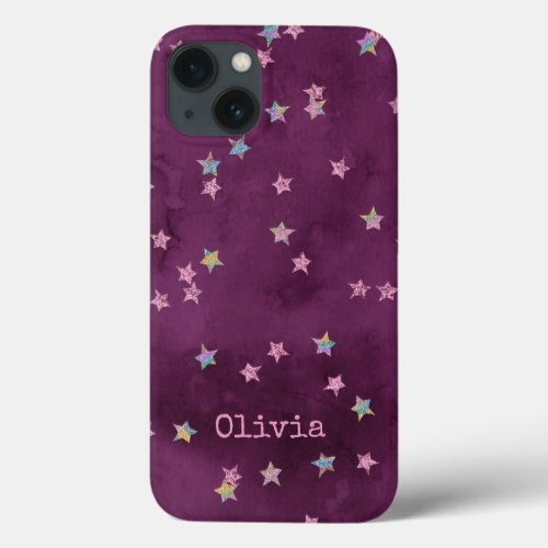 Glitter stars on grunge paper Case_Mate iPhone cas iPhone 13 Case