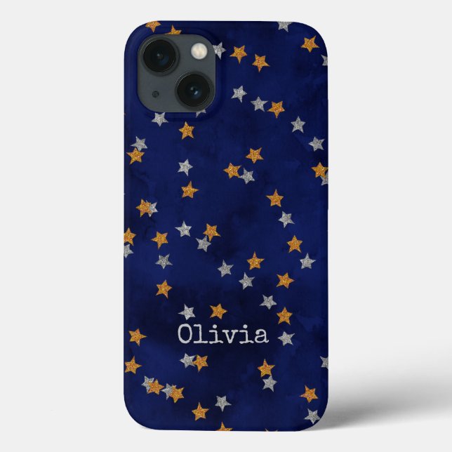 Glitter stars on grunge paper Case-Mate iPhone cas Case-Mate iPhone Case (Back)